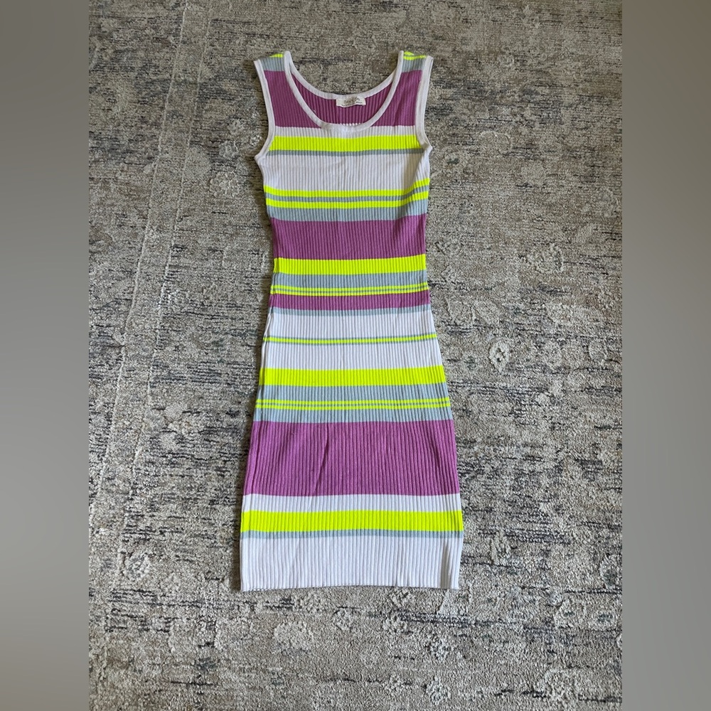 Striped Sleeveless Dress - Multicolor